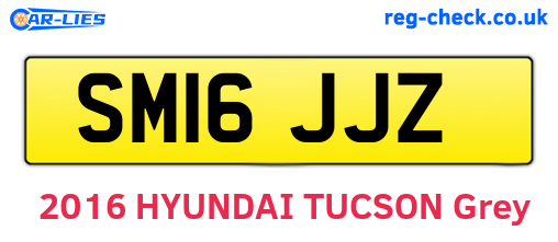 SM16JJZ are the vehicle registration plates.