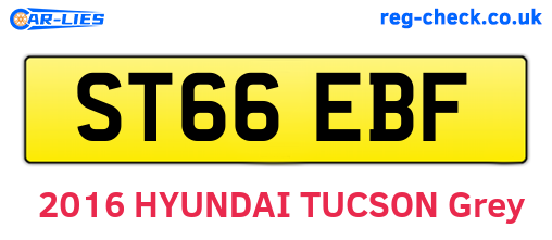 ST66EBF are the vehicle registration plates.