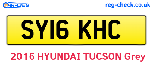 SY16KHC are the vehicle registration plates.
