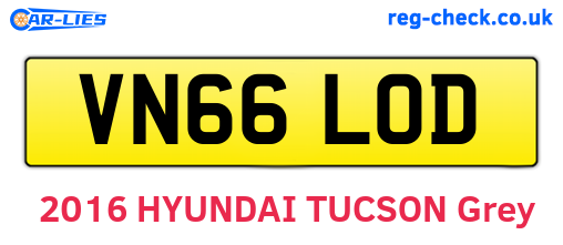 VN66LOD are the vehicle registration plates.