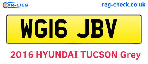WG16JBV are the vehicle registration plates.