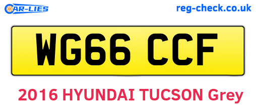 WG66CCF are the vehicle registration plates.