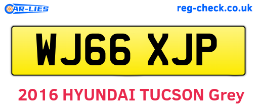 WJ66XJP are the vehicle registration plates.