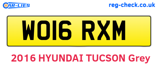 WO16RXM are the vehicle registration plates.