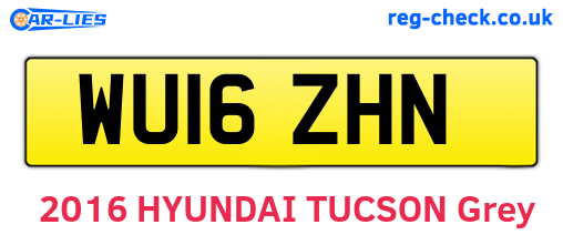 WU16ZHN are the vehicle registration plates.
