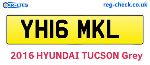 YH16MKL are the vehicle registration plates.
