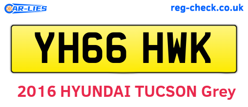 YH66HWK are the vehicle registration plates.