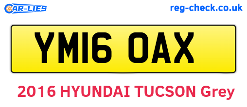 YM16OAX are the vehicle registration plates.