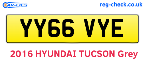 YY66VYE are the vehicle registration plates.