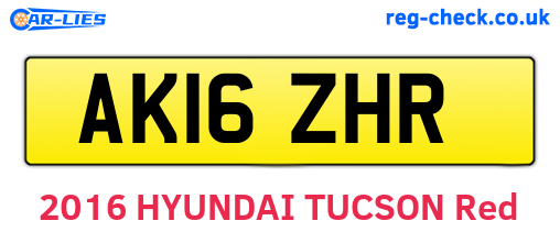 AK16ZHR are the vehicle registration plates.