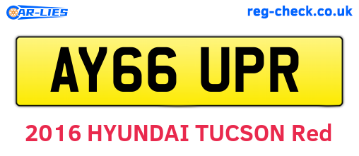 AY66UPR are the vehicle registration plates.