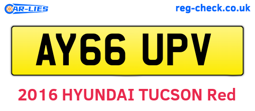 AY66UPV are the vehicle registration plates.