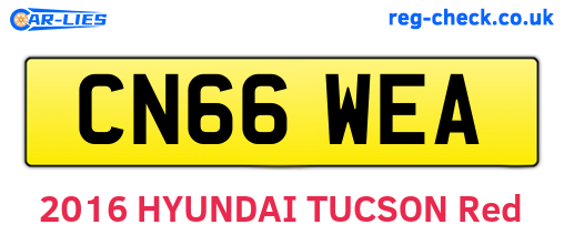 CN66WEA are the vehicle registration plates.