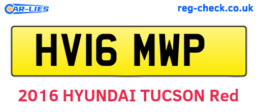 HV16MWP are the vehicle registration plates.