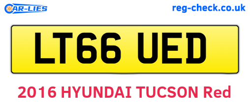 LT66UED are the vehicle registration plates.