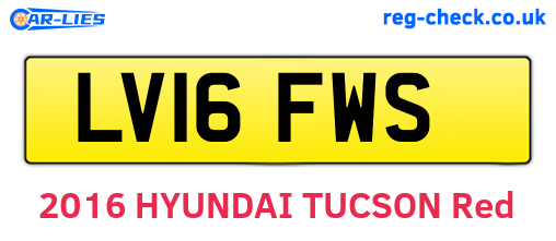 LV16FWS are the vehicle registration plates.