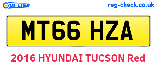 MT66HZA are the vehicle registration plates.