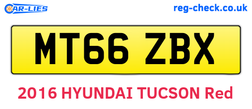 MT66ZBX are the vehicle registration plates.