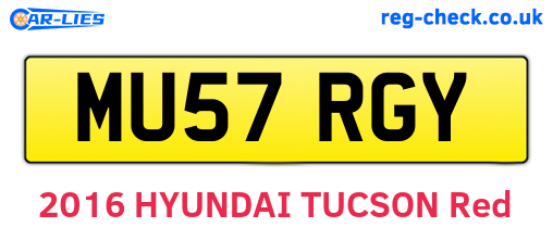 MU57RGY are the vehicle registration plates.
