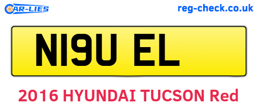 N19UEL are the vehicle registration plates.