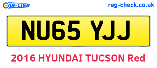 NU65YJJ are the vehicle registration plates.