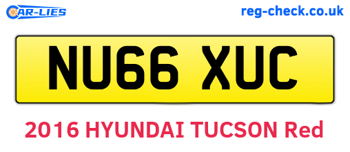 NU66XUC are the vehicle registration plates.