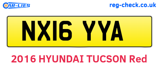 NX16YYA are the vehicle registration plates.