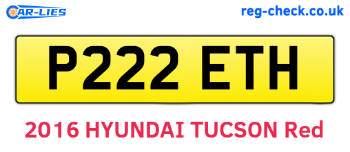 P222ETH are the vehicle registration plates.