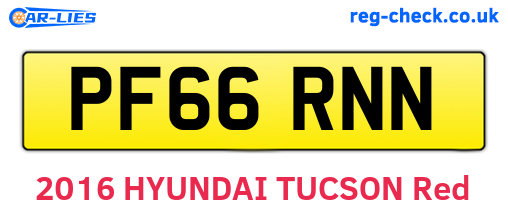 PF66RNN are the vehicle registration plates.