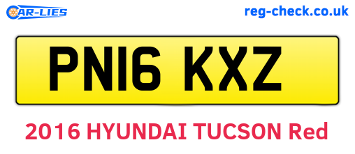 PN16KXZ are the vehicle registration plates.