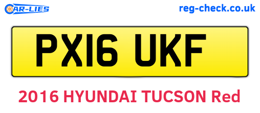 PX16UKF are the vehicle registration plates.