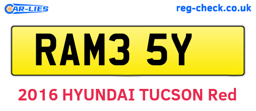 RAM35Y are the vehicle registration plates.