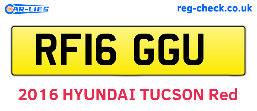 RF16GGU are the vehicle registration plates.