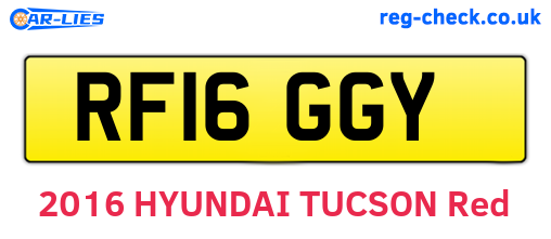 RF16GGY are the vehicle registration plates.