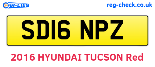 SD16NPZ are the vehicle registration plates.