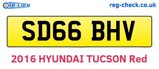 SD66BHV are the vehicle registration plates.