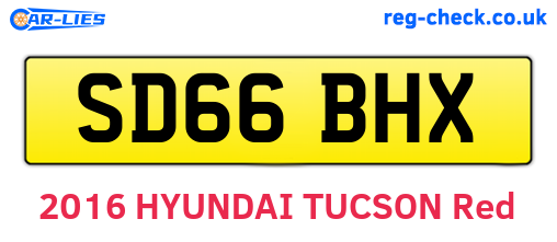SD66BHX are the vehicle registration plates.