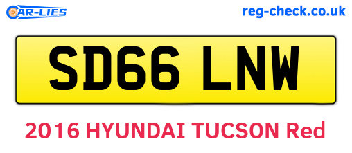 SD66LNW are the vehicle registration plates.