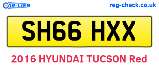 SH66HXX are the vehicle registration plates.
