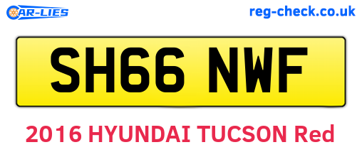 SH66NWF are the vehicle registration plates.