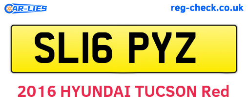 SL16PYZ are the vehicle registration plates.