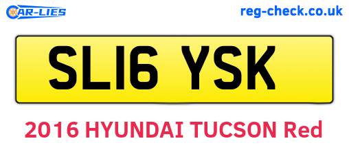 SL16YSK are the vehicle registration plates.