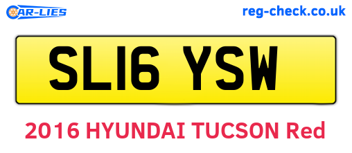 SL16YSW are the vehicle registration plates.