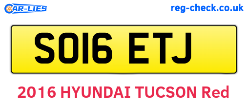 SO16ETJ are the vehicle registration plates.