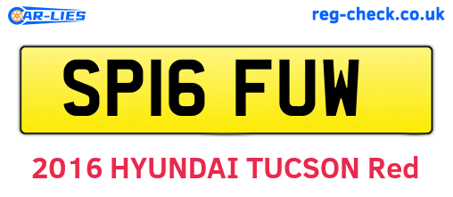 SP16FUW are the vehicle registration plates.
