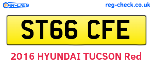 ST66CFE are the vehicle registration plates.