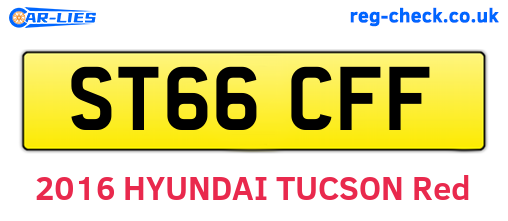 ST66CFF are the vehicle registration plates.