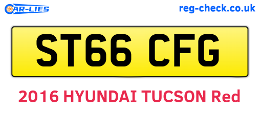 ST66CFG are the vehicle registration plates.