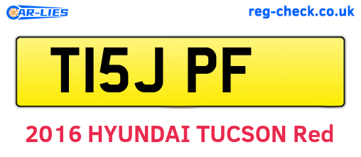 T15JPF are the vehicle registration plates.