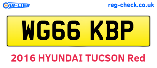 WG66KBP are the vehicle registration plates.